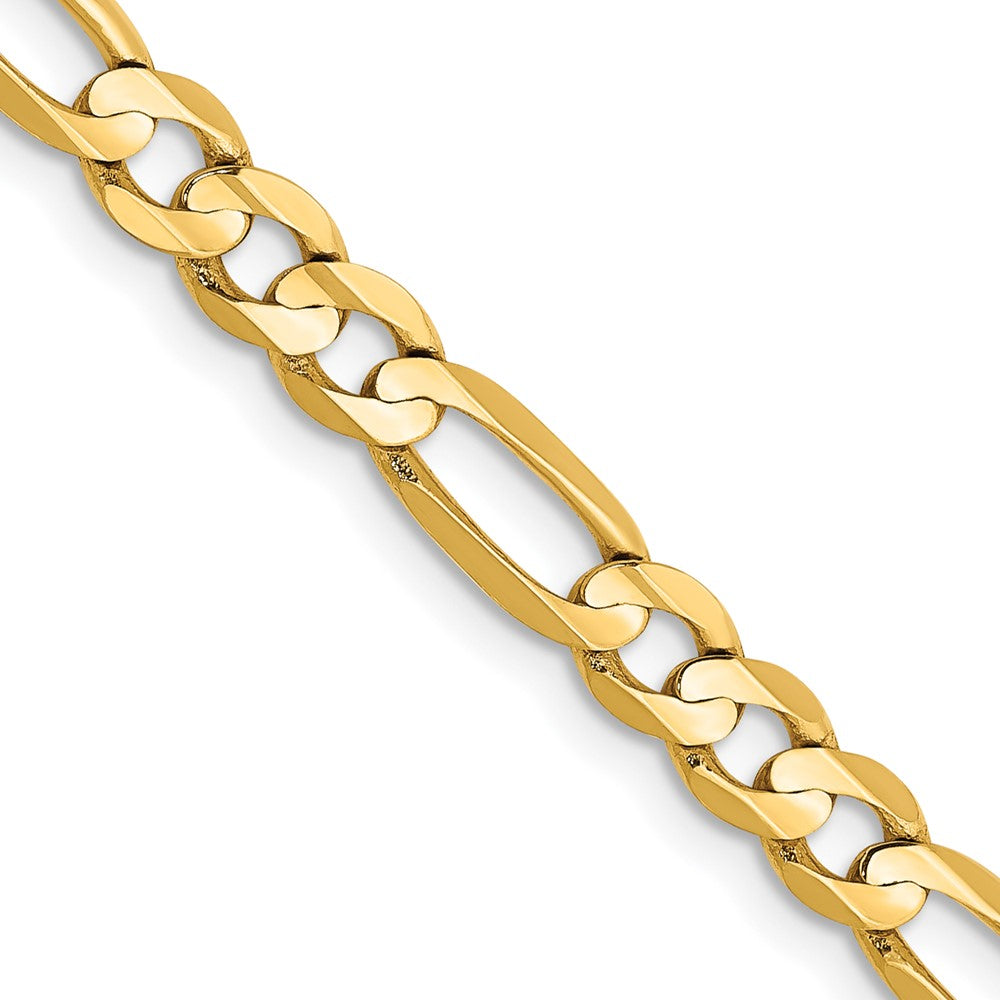 14k 4.5mm Concave Open Figaro Chain