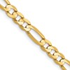 14k 4.5mm Concave Open Figaro Chain