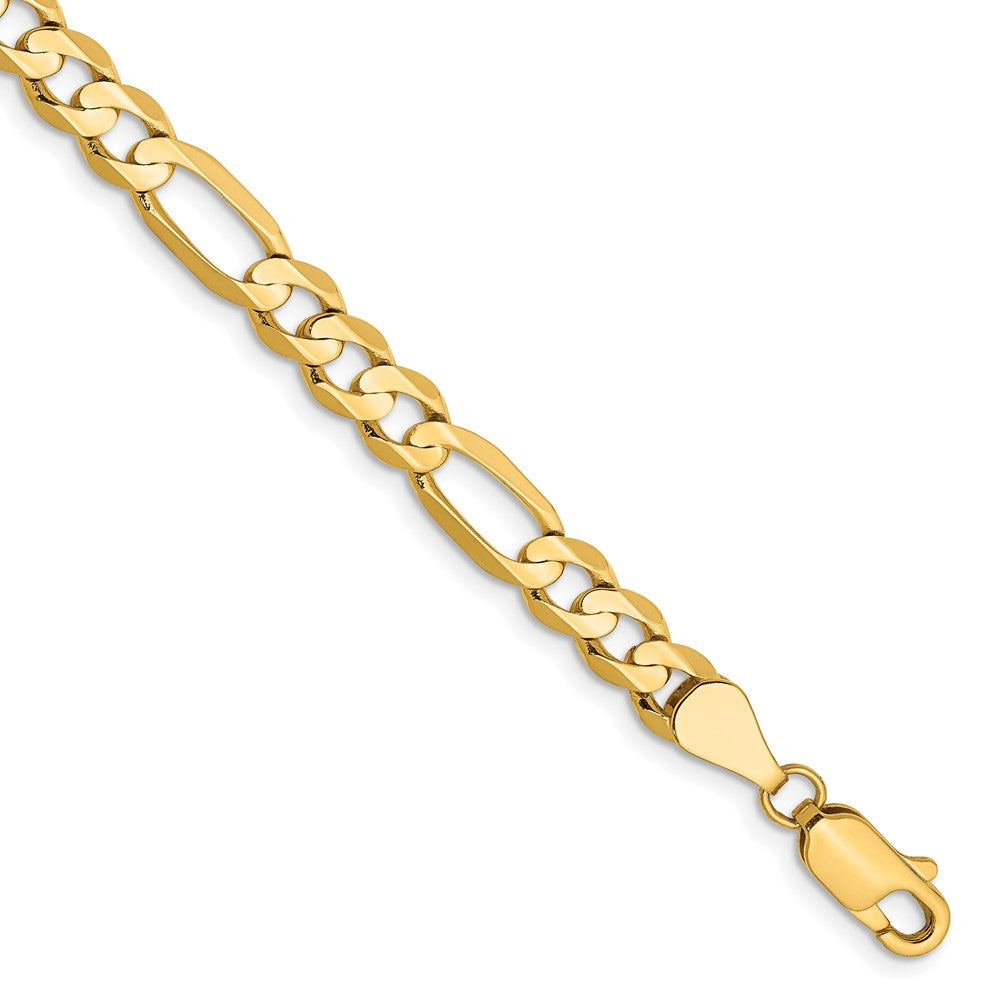 14k 5.5mm Concave Open Figaro Chain