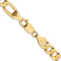 Load image into Gallery viewer, 14k 6.75mm Concave Open Figaro Chain
