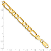 Load image into Gallery viewer, 14k 6.75mm Concave Open Figaro Chain
