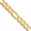 14k 6.75mm Concave Open Figaro Chain