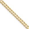 14k 3mm Open Concave Curb Chain