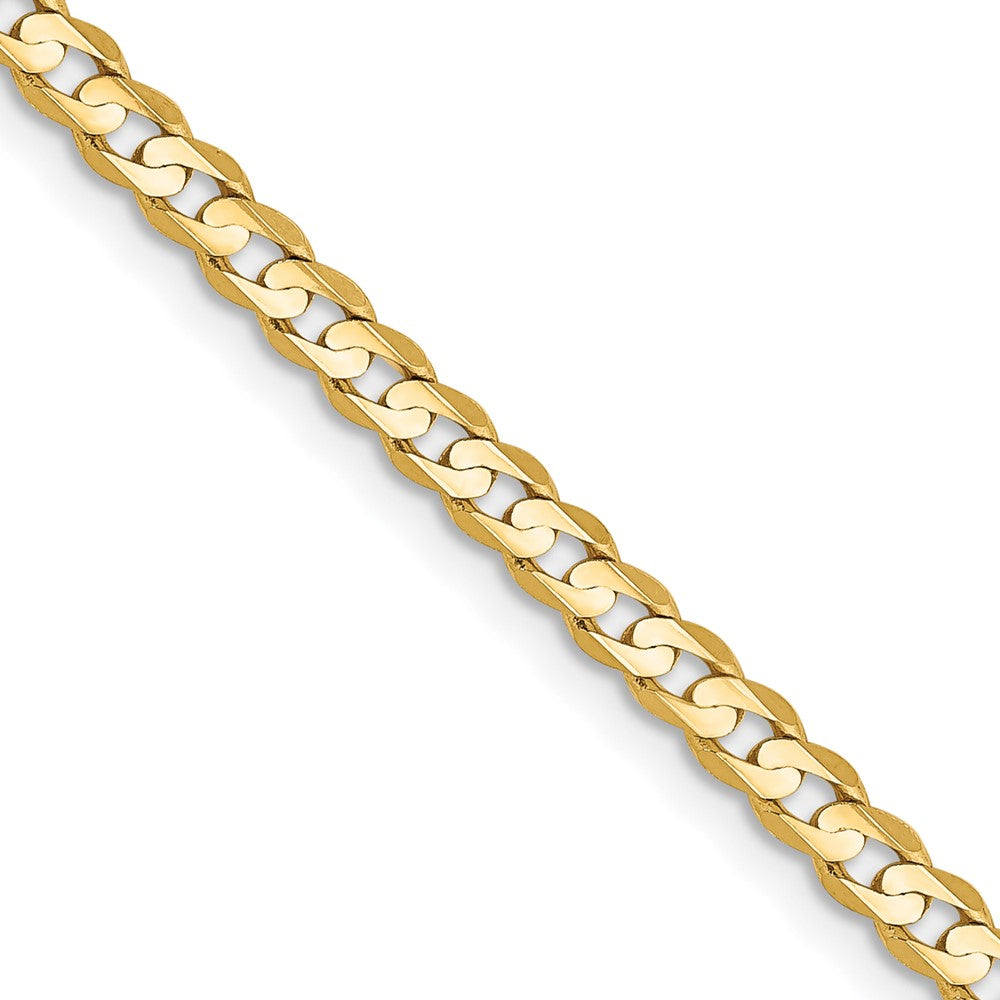 14k 3mm Open Concave Curb Chain