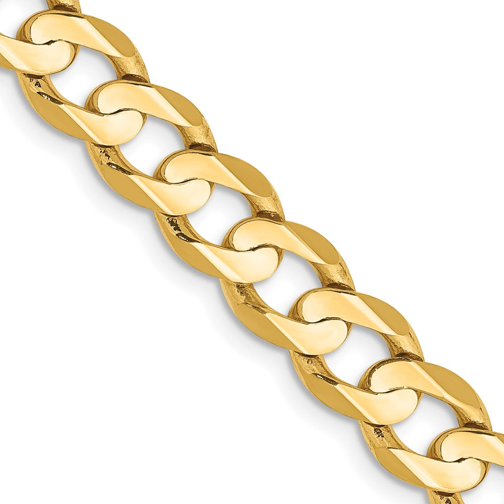 14k 6.75mm Open Concave Curb Chain