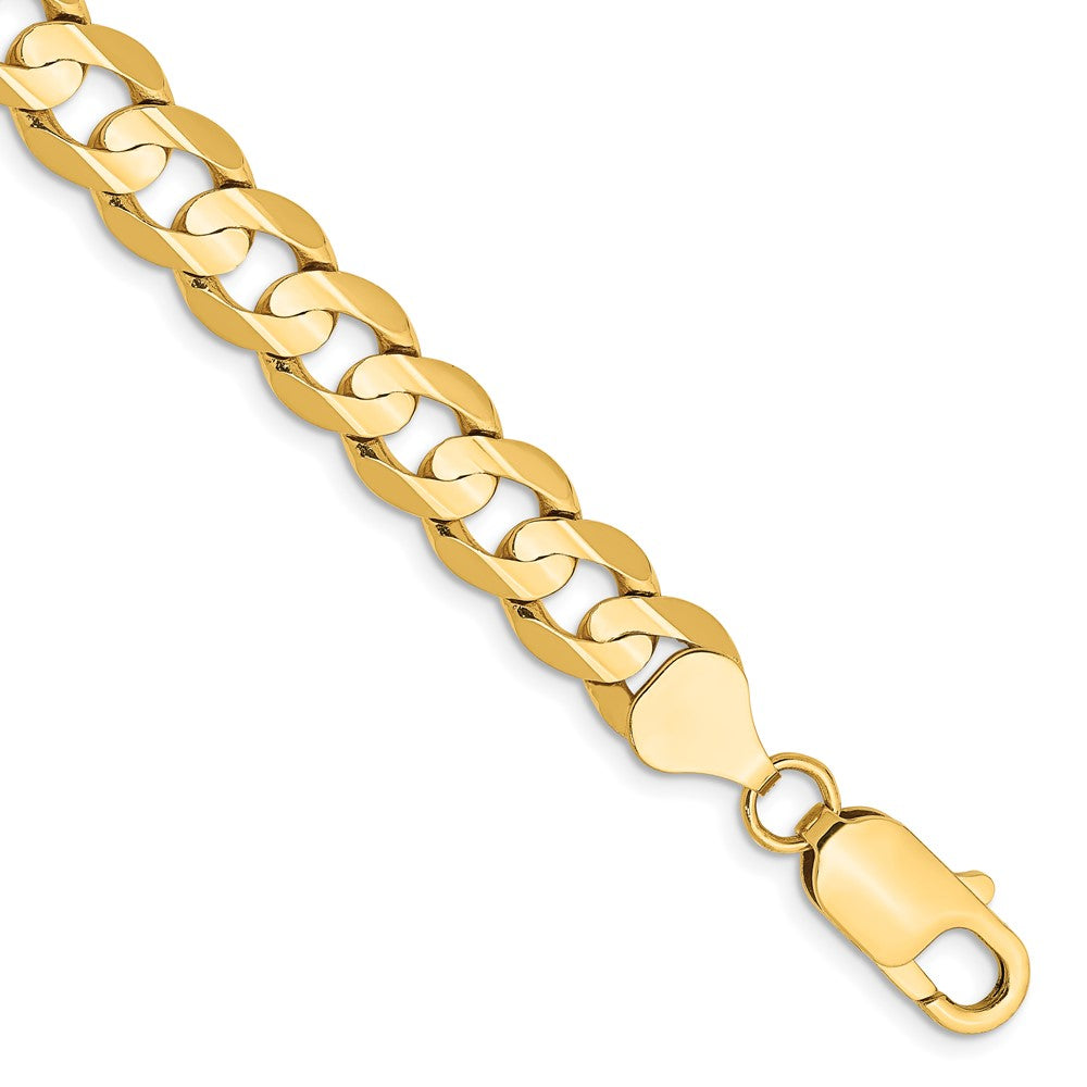 14k 7.5mm Open Concave Curb Chain
