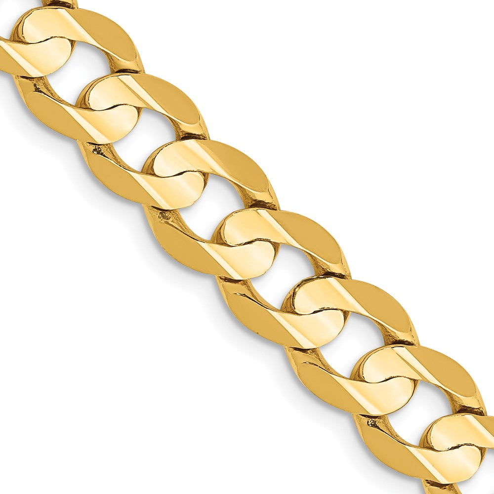 14k 7.5mm Open Concave Curb Chain
