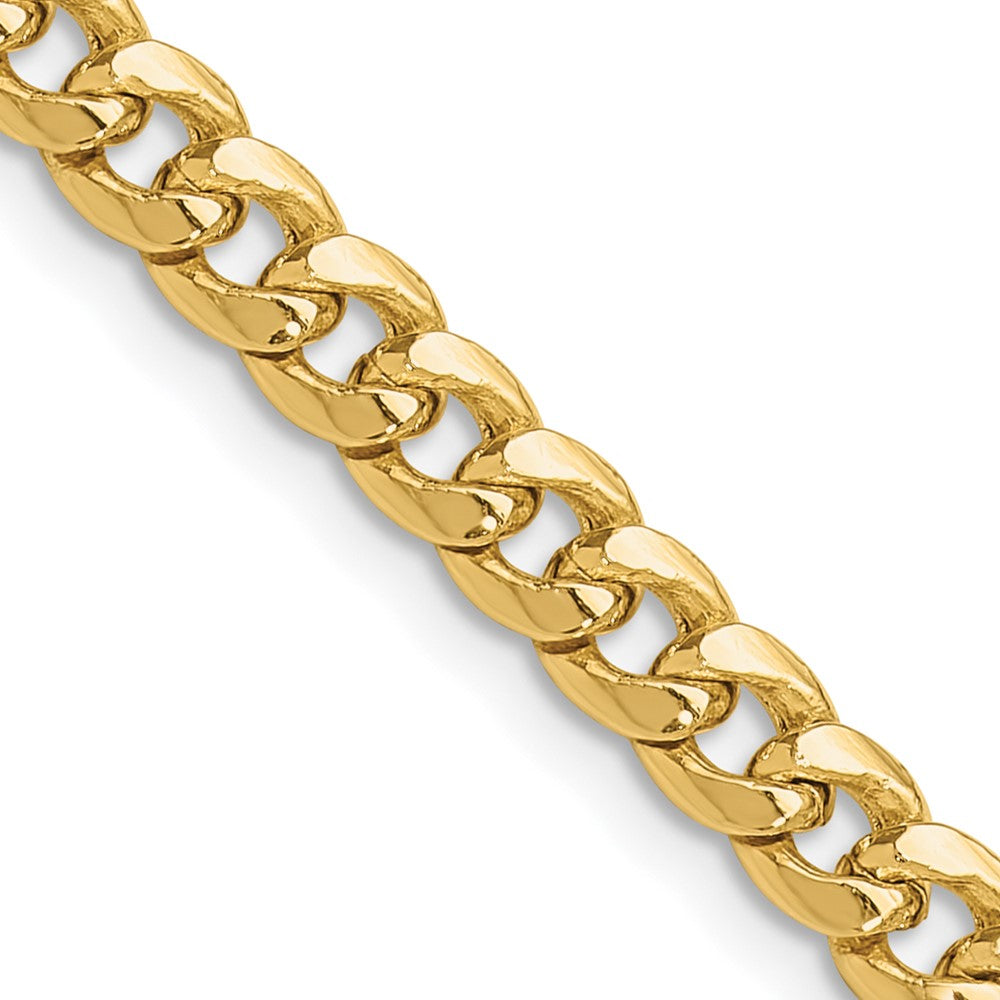 14k 4.3mm Solid Miami Cuban Chain