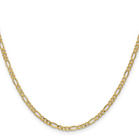 Load image into Gallery viewer, 14k 2.5mm Semi-Solid Figaro Chain
