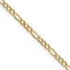 14k 2.5mm Semi-Solid Figaro Chain