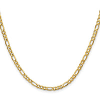 Load image into Gallery viewer, 14k 3.5mm Semi-Solid Figaro Chain
