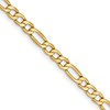 14k 3.5mm Semi-Solid Figaro Chain