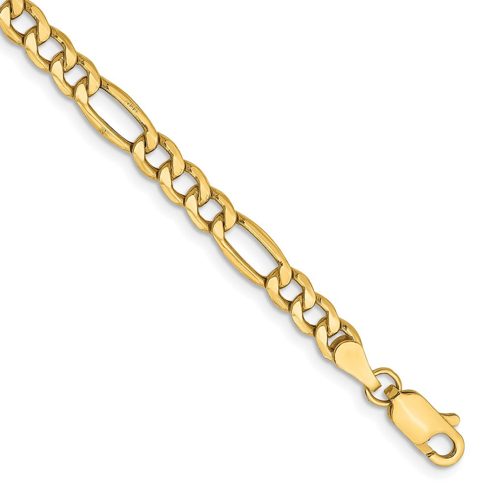 14k 4.2mm Semi-Solid Figaro Chain