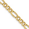 14k 4.2mm Semi-Solid Figaro Chain