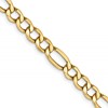 14k 5.75mm Semi-Solid Figaro Chain