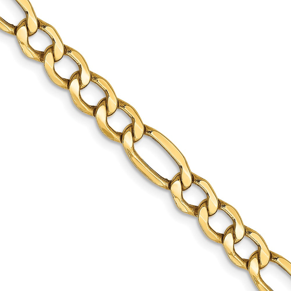14k 5.75mm Semi-Solid Figaro Chain