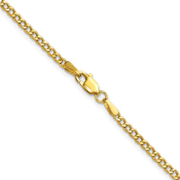 Load image into Gallery viewer, 14k 2.5mm Semi-Solid Curb Chain
