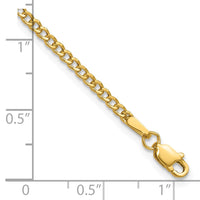 Load image into Gallery viewer, 14k 2.5mm Semi-Solid Curb Chain
