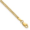 14k 2.5mm Semi-Solid Curb Chain