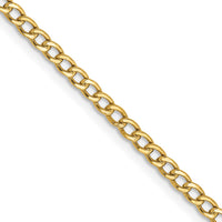Load image into Gallery viewer, 14k 2.5mm Semi-Solid Curb Chain
