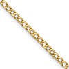 14k 2.5mm Semi-Solid Curb Chain