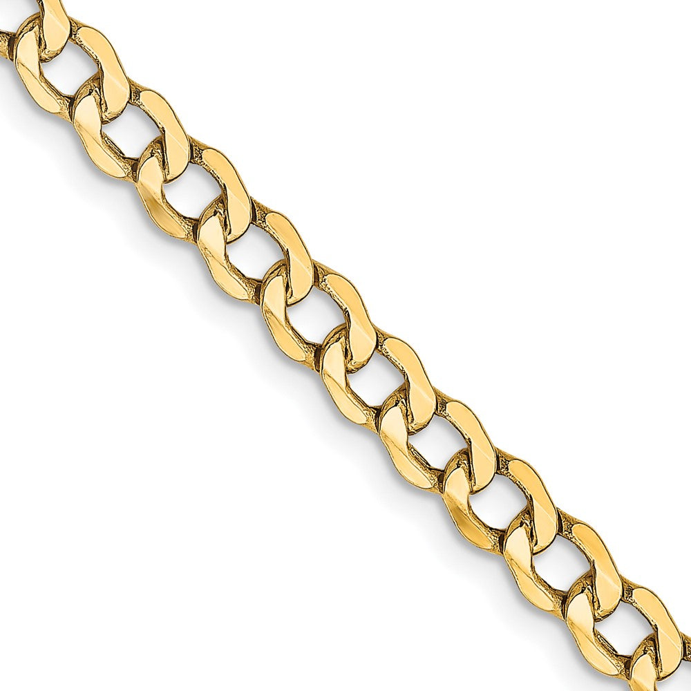 14k 4.3mm Semi-Solid Curb Chain