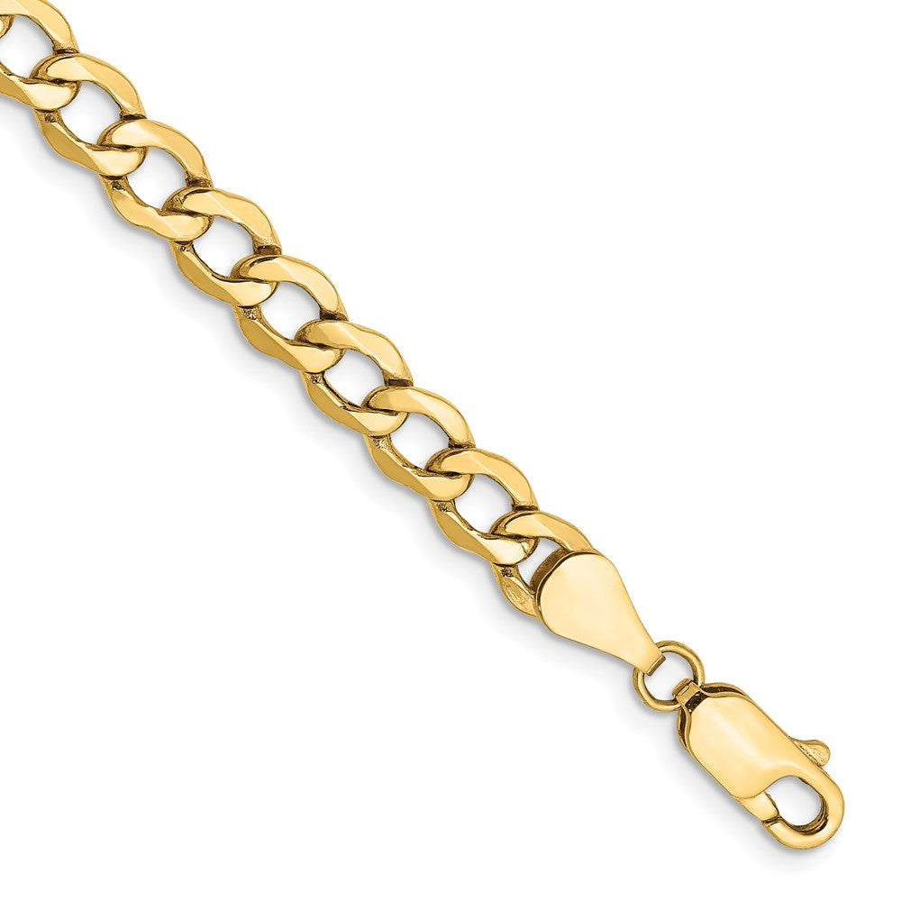 14k 5.25mm Semi-Solid Curb Chain