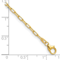 Load image into Gallery viewer, 14k 2.2mm Solid Beveled D/C Paperclip Chain
