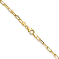 Load image into Gallery viewer, 14k 3.5mm Solid Beveled D/C Paperclip Chain
