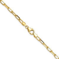 Load image into Gallery viewer, 14k 3.5mm Solid Beveled D/C Paperclip Chain
