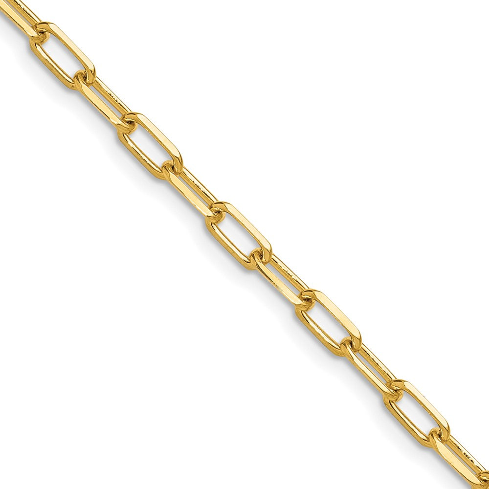 14k 3.5mm Solid Beveled D/C Paperclip Chain