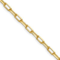 Load image into Gallery viewer, 14k 3.5mm Solid Beveled D/C Paperclip Chain
