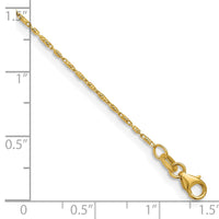 Load image into Gallery viewer, 14K .90mm Polished and Diamond Cut Fancy Link Chain
