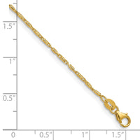 Load image into Gallery viewer, 14K 1.20mm Polished and Diamond Cut Fancy Link Chain
