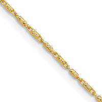 Load image into Gallery viewer, 14K 1.20mm Polished and Diamond Cut Fancy Link Chain
