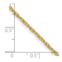 Load image into Gallery viewer, 14K 1.50mm Polished and Diamond Cut Fancy Link Chain
