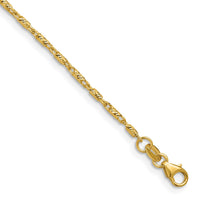 Load image into Gallery viewer, 14K 1.50mm Polished and Diamond Cut Fancy Link Chain
