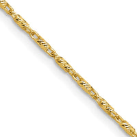 Load image into Gallery viewer, 14K 1.50mm Polished and Diamond Cut Fancy Link Chain
