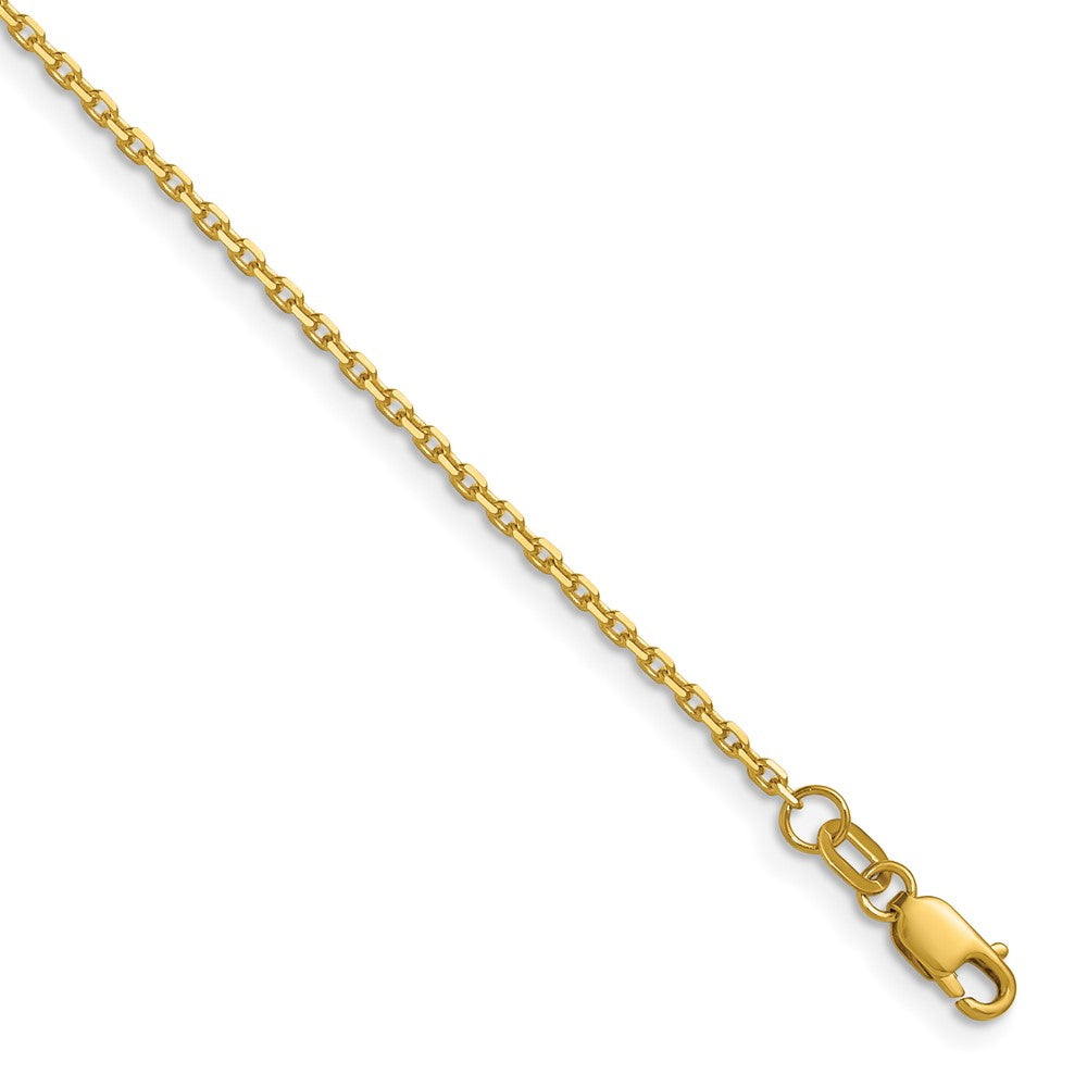 14K 1.5mm D/C Square Cable Chain