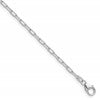 14k WG 2.2mm Solid Beveled D/C Paperclip Chain