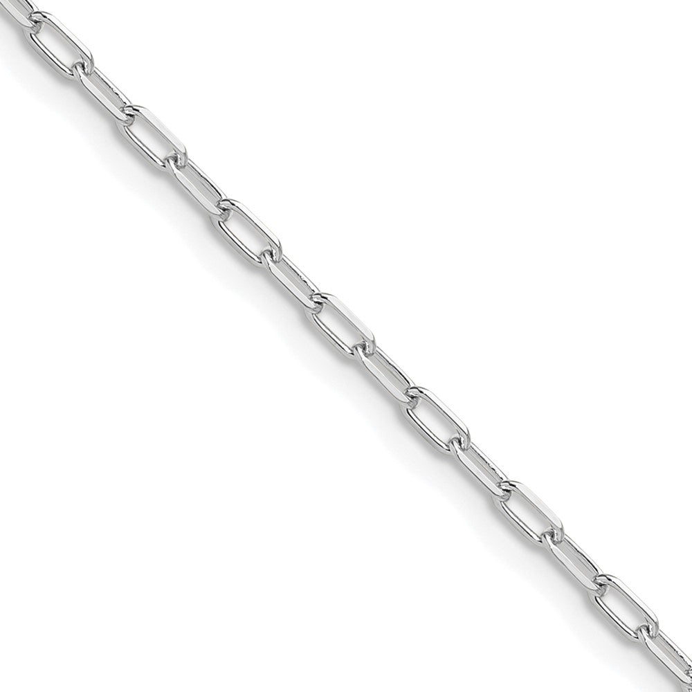 14k WG 2.2mm Solid Beveled D/C Paperclip Chain