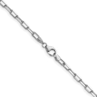 Load image into Gallery viewer, 14k WG 3.0mm Solid Beveled D/C Paperclip Chain
