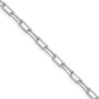 Load image into Gallery viewer, 14k WG 3.5mm Solid Beveled D/C Paperclip Chain
