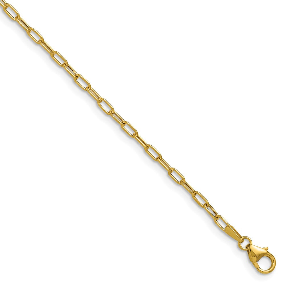 14k 2.2mm Semi-Solid Paperclip Chain