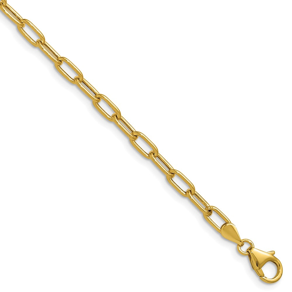 14k 3.7mm Semi-Solid Paperclip Chain