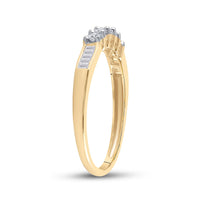 Load image into Gallery viewer, 14kt Yellow Gold Womens Round Diamond Wedding 5-Stone Anniversary Band 1/3 Cttw
