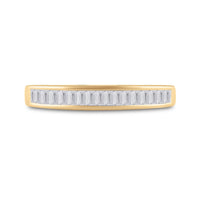 Load image into Gallery viewer, 10kt Yellow Gold Womens Baguette Diamond Wedding Band 1/4 Cttw
