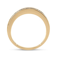 Load image into Gallery viewer, 10kt Yellow Gold Womens Baguette Diamond Wedding Band 1/2 Cttw
