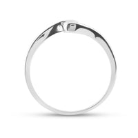 Load image into Gallery viewer, 10kt White Gold Womens Round Diamond Solitaire Promise Ring 1/20 Cttw
