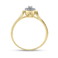 Load image into Gallery viewer, 10kt Yellow Gold Womens Round Diamond Solitaire Promise Ring 1/10 Cttw
